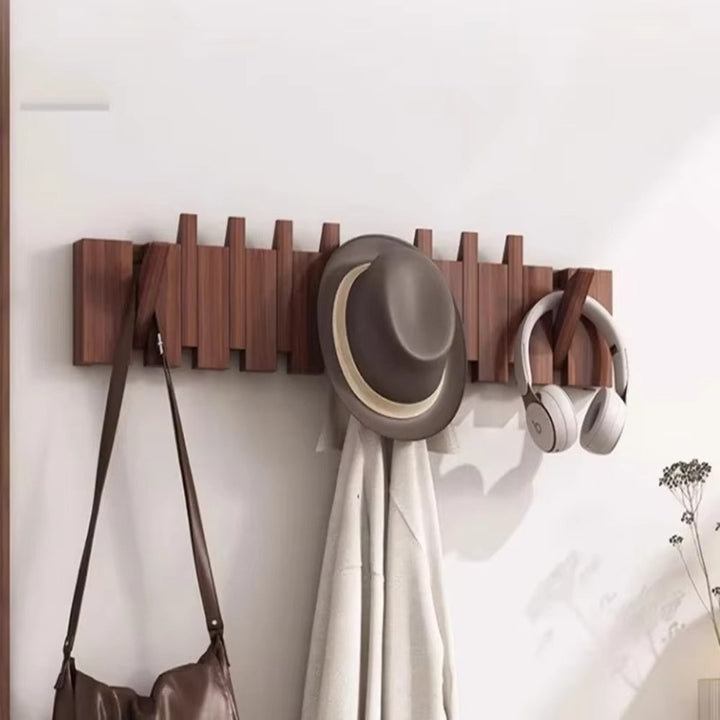 HakenKlang: mensola a muro pieghevole in legno dal design pianoforte – salvaspazio, decorativa e pratica per ingresso e camera da letto