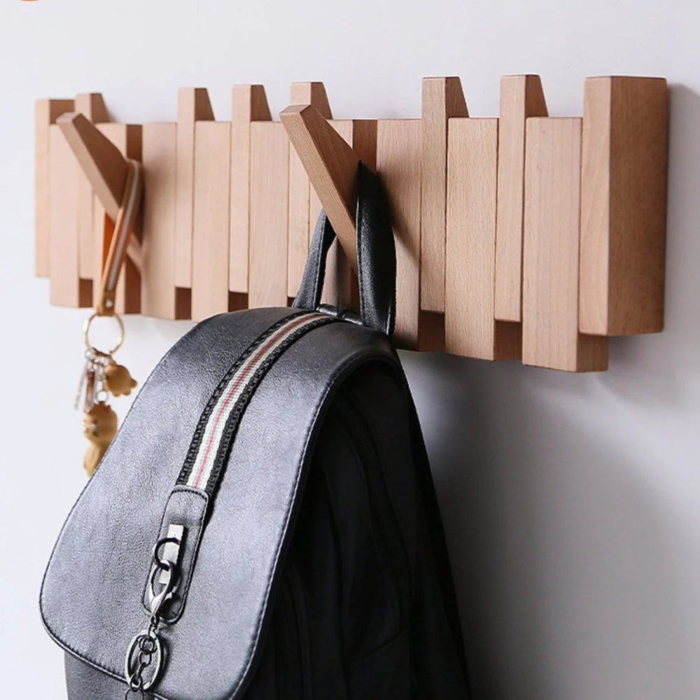 HakenKlang: mensola a muro pieghevole in legno dal design pianoforte – salvaspazio, decorativa e pratica per ingresso e camera da letto