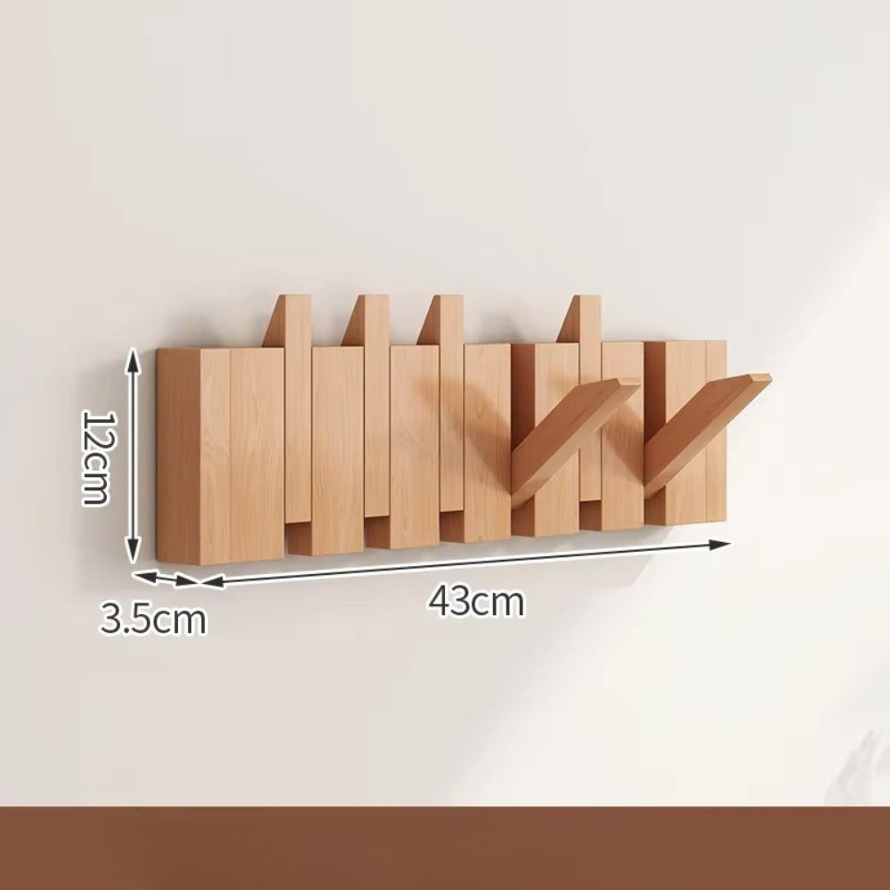 HakenKlang: mensola a muro pieghevole in legno dal design pianoforte – salvaspazio, decorativa e pratica per ingresso e camera da letto