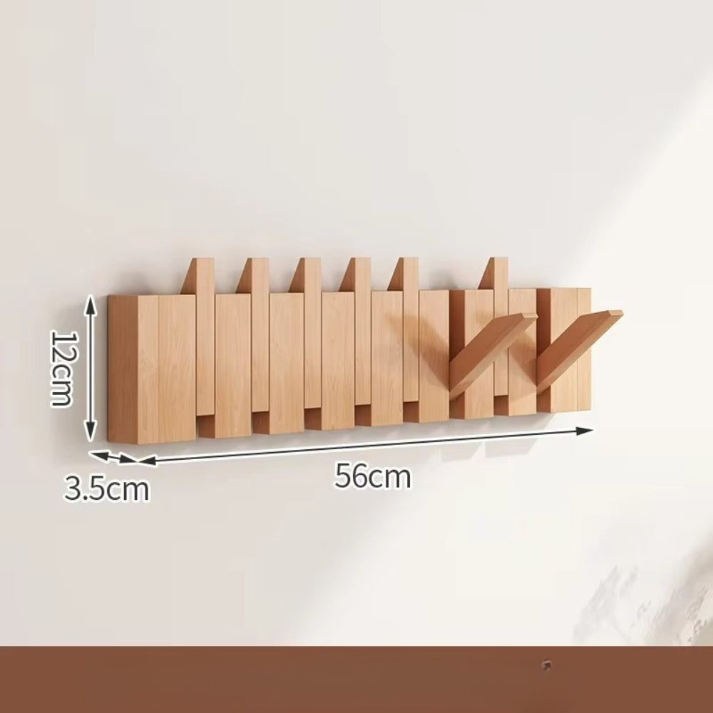 HakenKlang: mensola a muro pieghevole in legno dal design pianoforte – salvaspazio, decorativa e pratica per ingresso e camera da letto