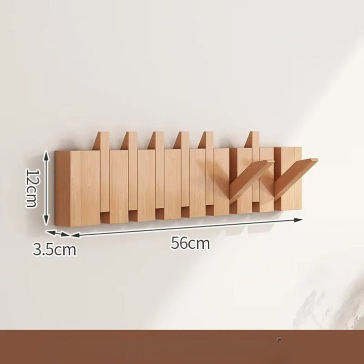 HakenKlang: mensola a muro pieghevole in legno dal design pianoforte – salvaspazio, decorativa e pratica per ingresso e camera da letto