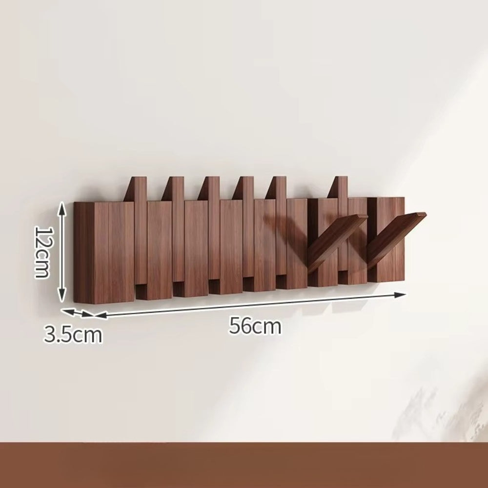 HakenKlang: mensola a muro pieghevole in legno dal design pianoforte – salvaspazio, decorativa e pratica per ingresso e camera da letto