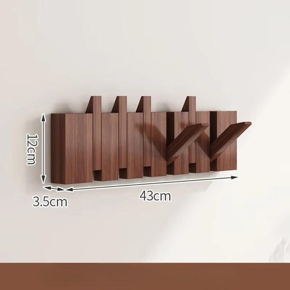 HakenKlang: mensola a muro pieghevole in legno dal design pianoforte – salvaspazio, decorativa e pratica per ingresso e camera da letto