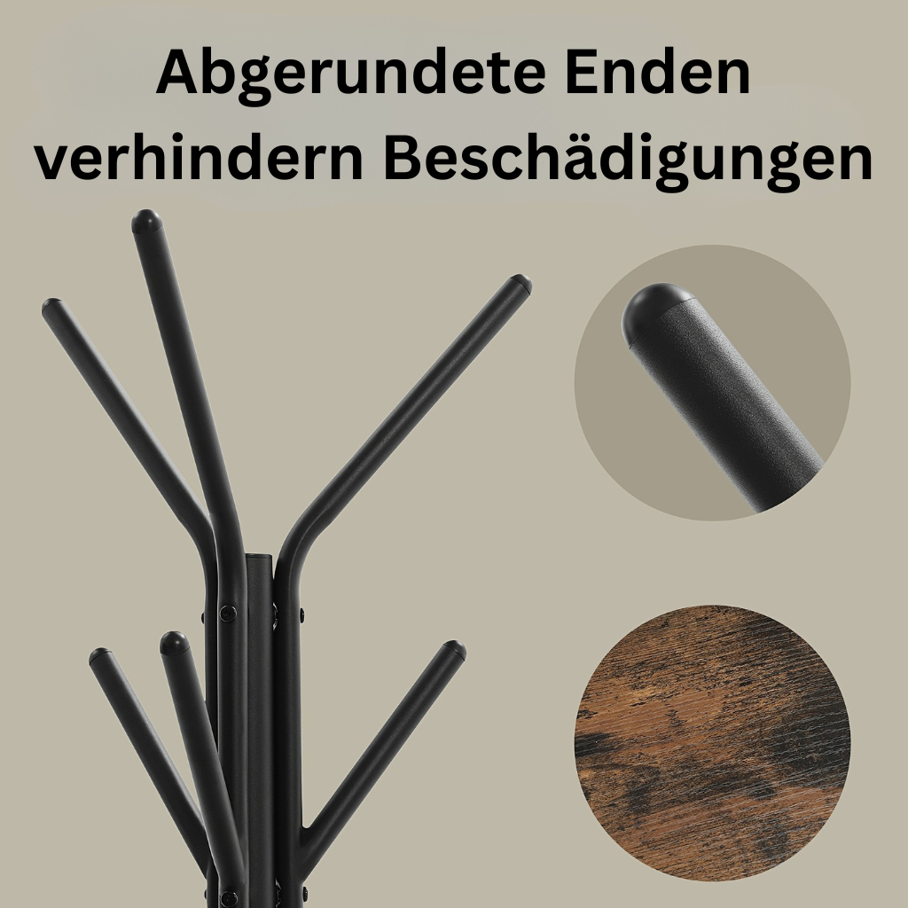 HakenTurm: Stendibiancheria in Metallo – stendibiancheria multifunzionale per abiti e cappelli con ripiani, robusto e decorativo per corridoio e camera degli ospiti