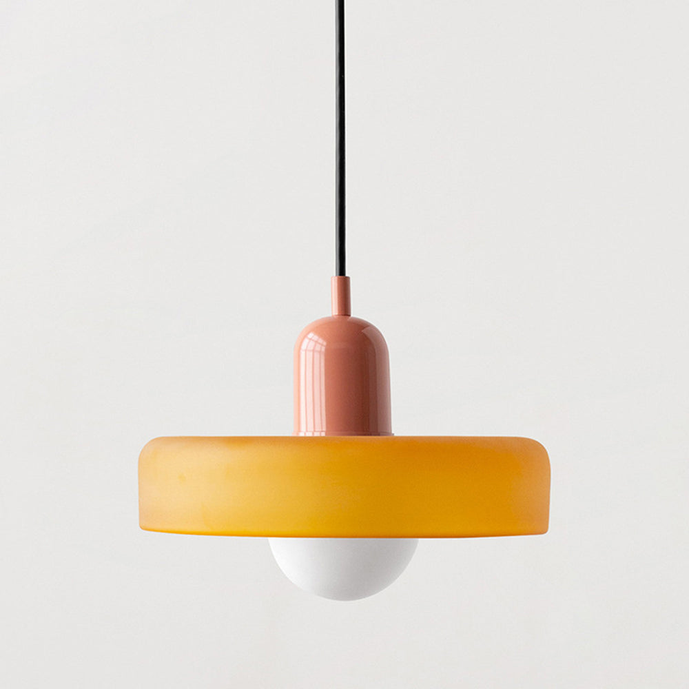 HaloLicht: Lampada a sospensione in vetro in stile Art Déco per ambienti eleganti