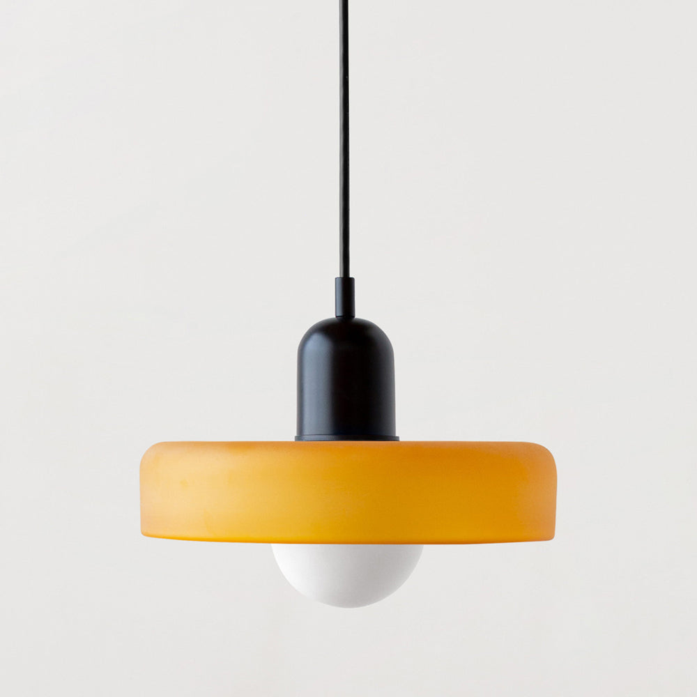 HaloLicht: Lampada a sospensione in vetro in stile Art Déco per ambienti eleganti