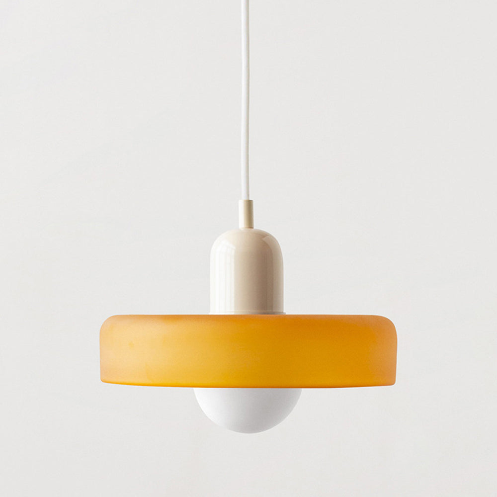 HaloLicht: Lampada a sospensione in vetro in stile Art Déco per ambienti eleganti