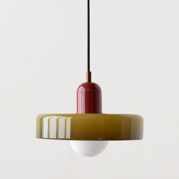 HaloLicht: Lampada a sospensione in vetro in stile Art Déco per ambienti eleganti