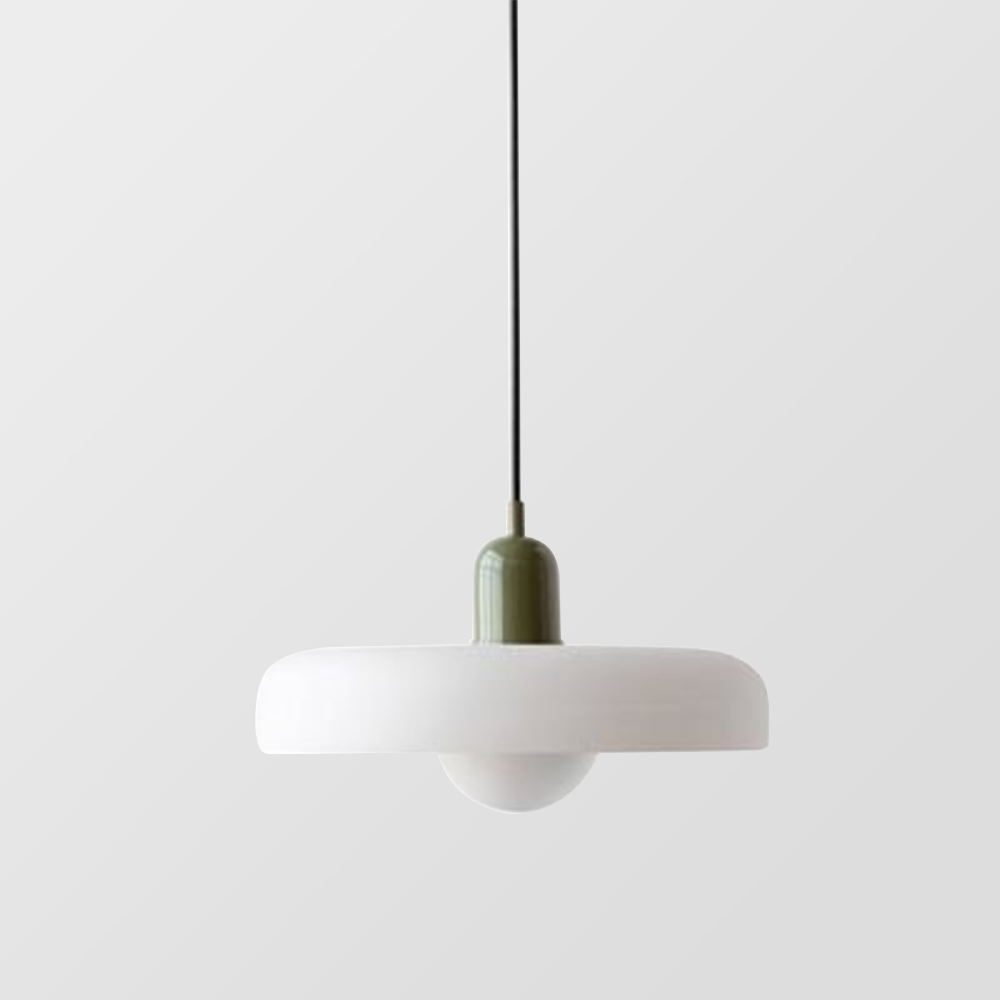HaloLicht: Lampada a sospensione in vetro in stile Art Déco per ambienti eleganti