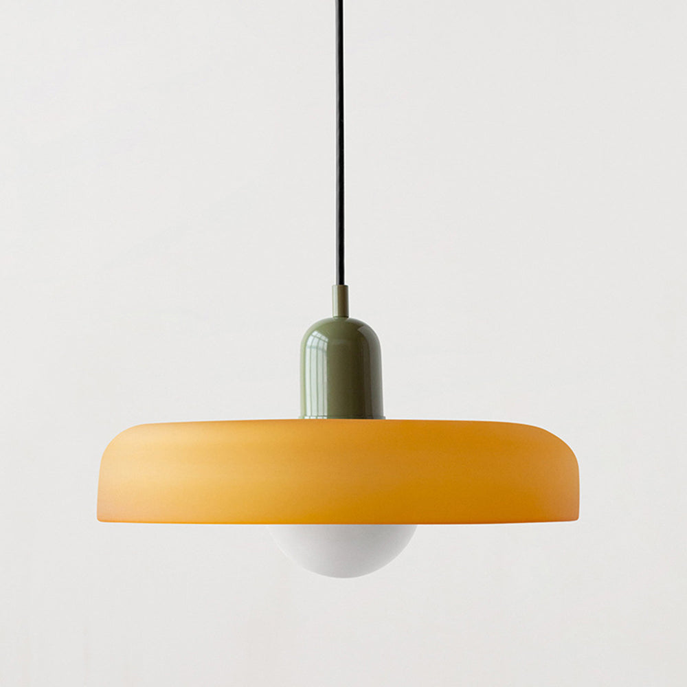 HaloLicht: Lampada a sospensione in vetro in stile Art Déco per ambienti eleganti