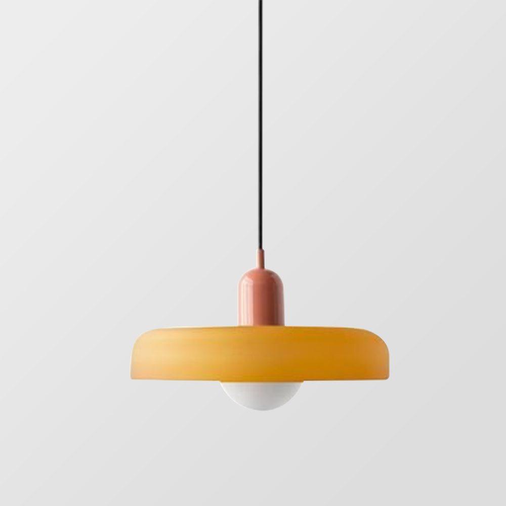 HaloLicht: Lampada a sospensione in vetro in stile Art Déco per ambienti eleganti