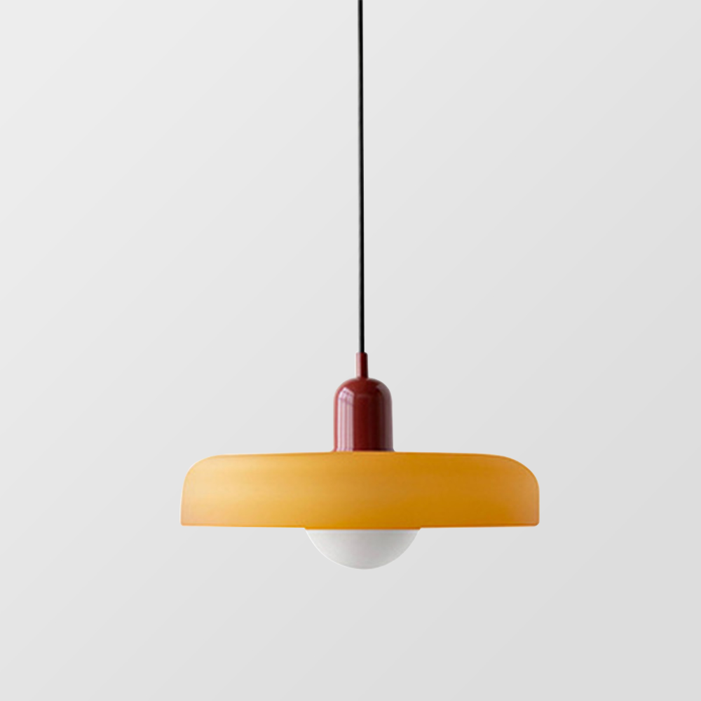 HaloLicht: Lampada a sospensione in vetro in stile Art Déco per ambienti eleganti