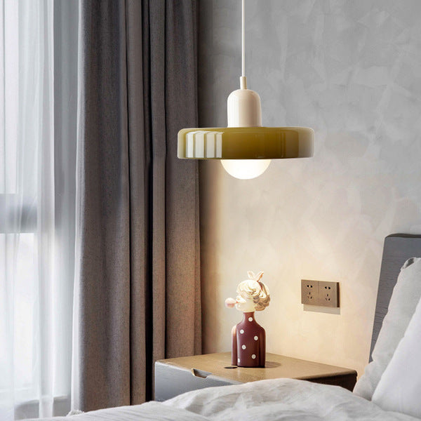 HaloLicht: Lampada a sospensione in vetro in stile Art Déco per ambienti eleganti