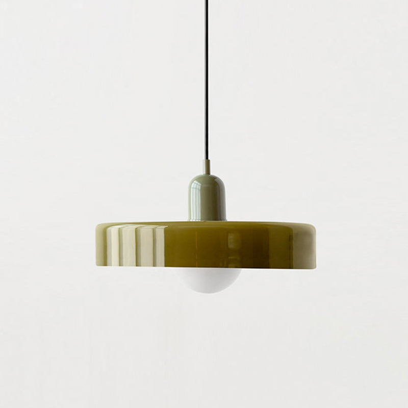 HaloLicht: Lampada a sospensione in vetro in stile Art Déco per ambienti eleganti