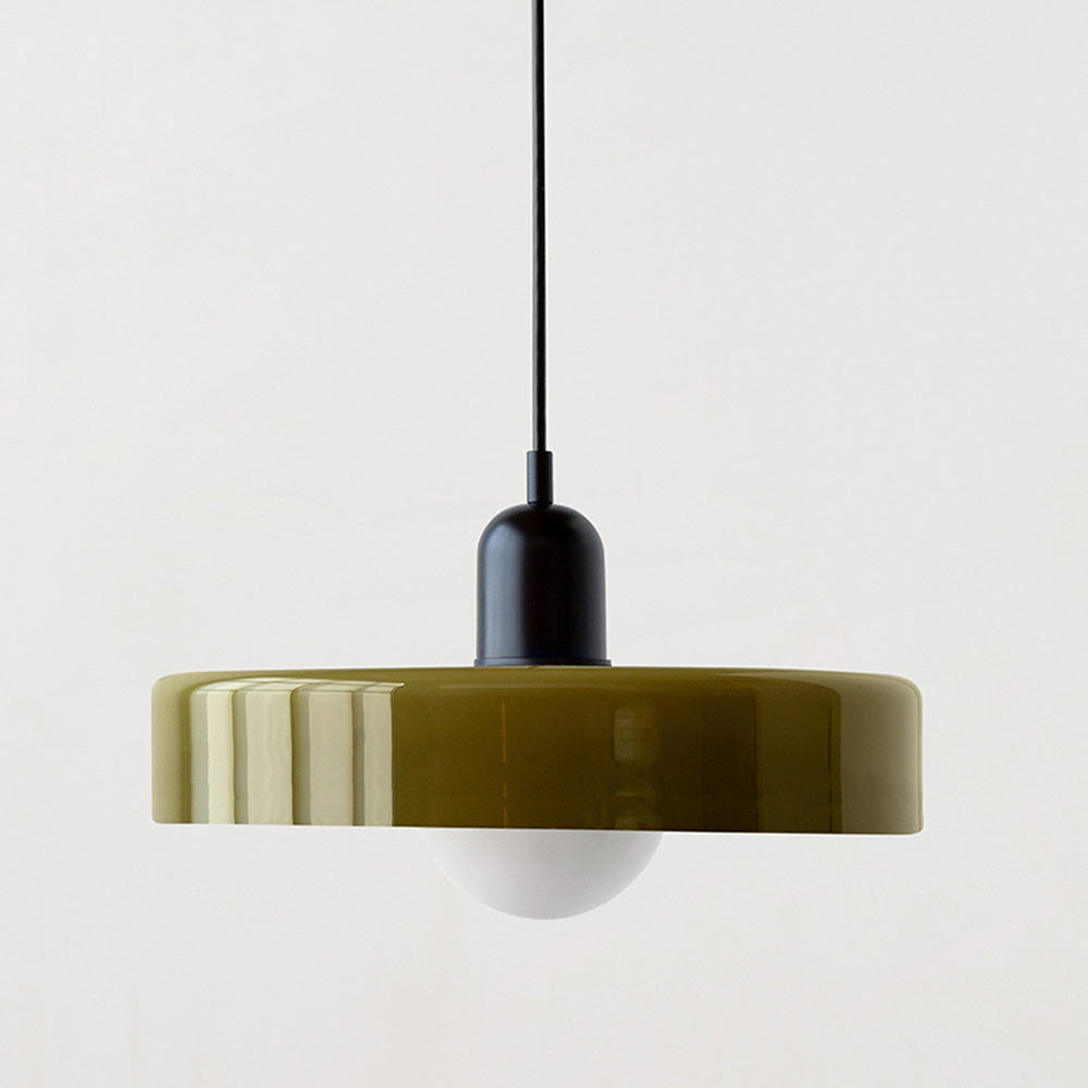 HaloLicht: Lampada a sospensione in vetro in stile Art Déco per ambienti eleganti