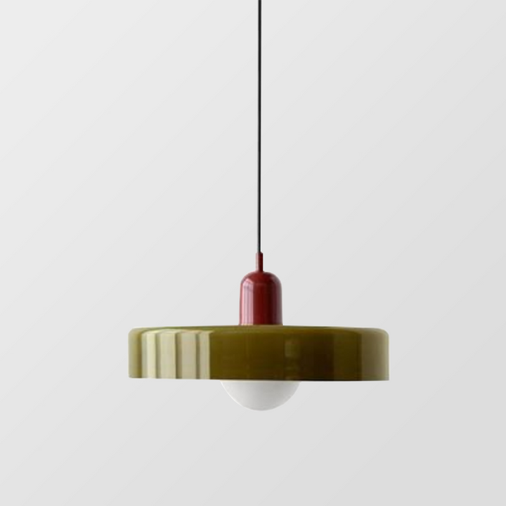 HaloLicht: Lampada a sospensione in vetro in stile Art Déco per ambienti eleganti