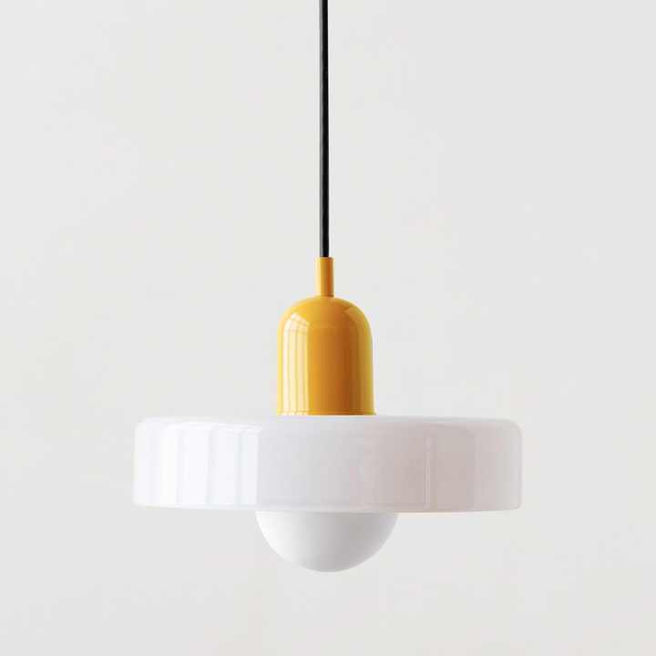 HaloLicht: Lampada a sospensione in vetro in stile Art Déco per ambienti eleganti