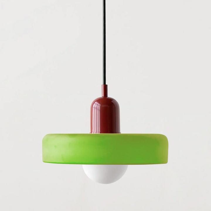 HaloLicht: Lampada a sospensione in vetro in stile Art Déco per ambienti eleganti
