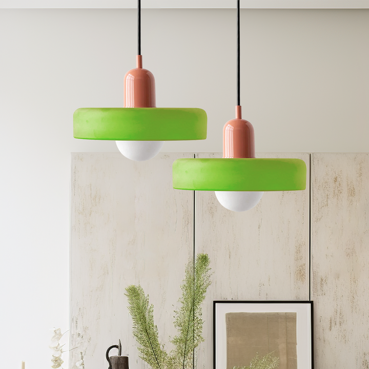 HaloLicht: Lampada a sospensione in vetro in stile Art Déco per ambienti eleganti