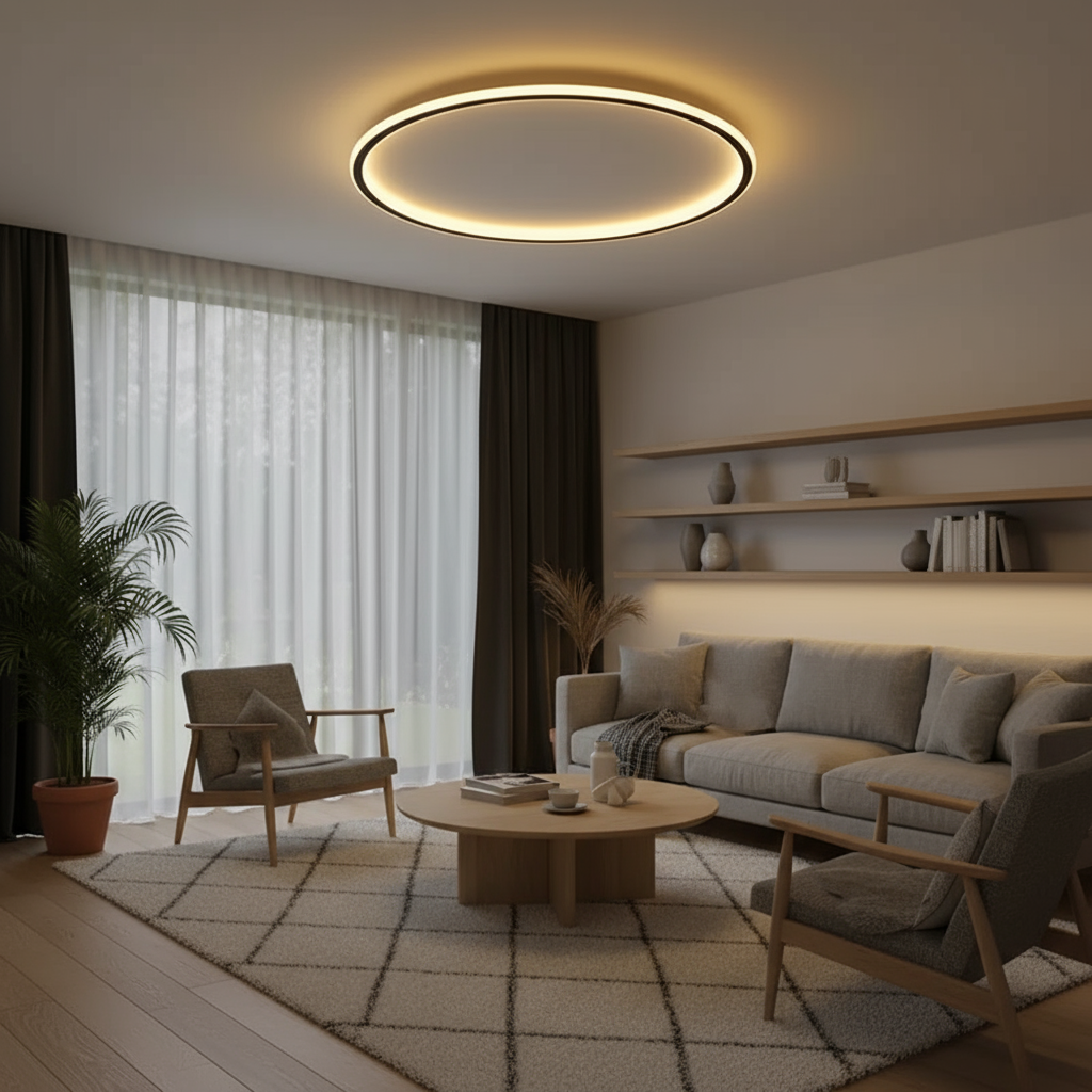 HaloNord: Lampada da soffitto LED scandinava – Lampada da soffitto rotonda minimalista