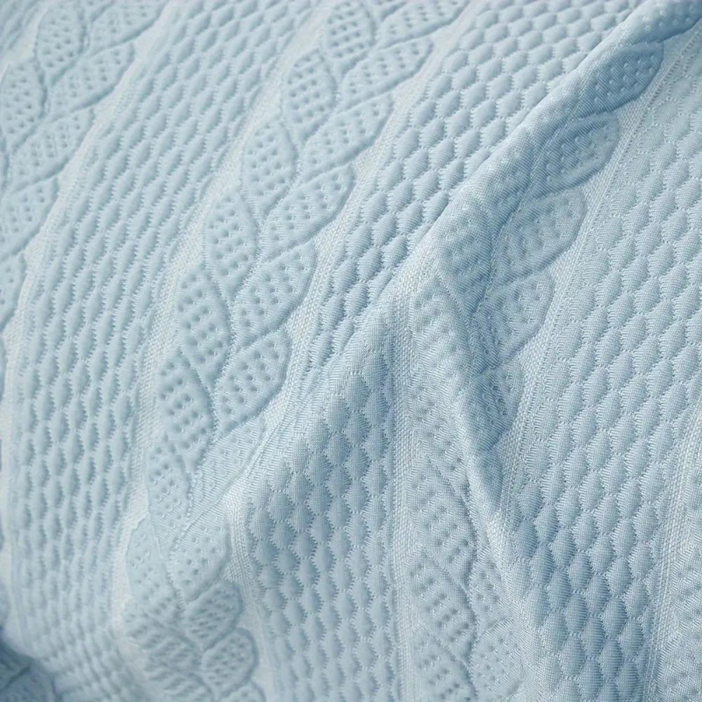 HarmoniaBlatt: Copertura per divano in design decorativo di microfibra con struttura a foglia e comfort antiscivolo – per divano e soggiorno