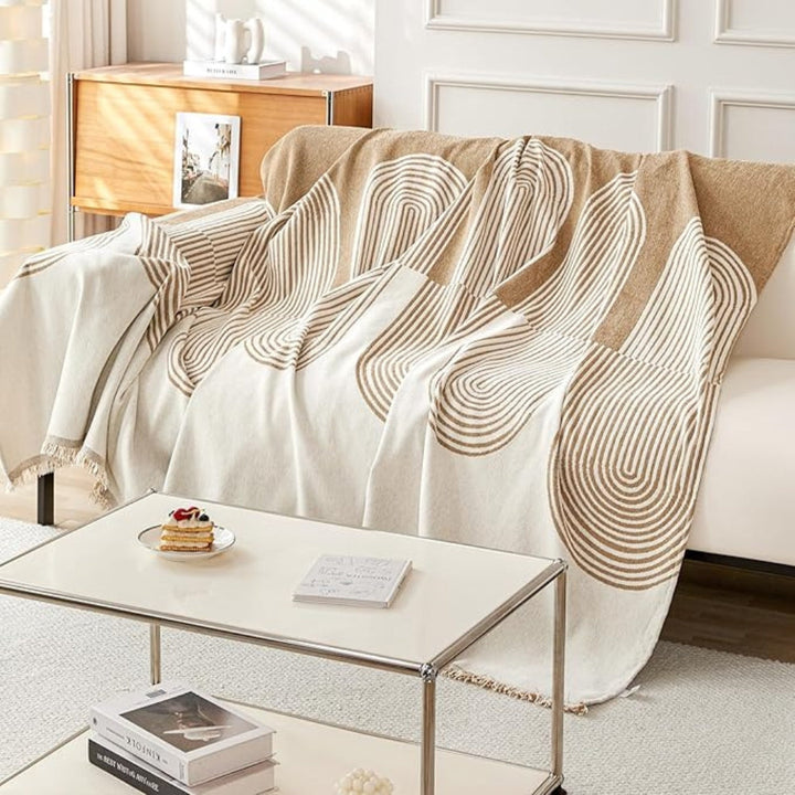 HarmoniaHaven: Copertura per divano in stile chenille con struttura doppia e qualità facile da mantenere – per divano e poltrona