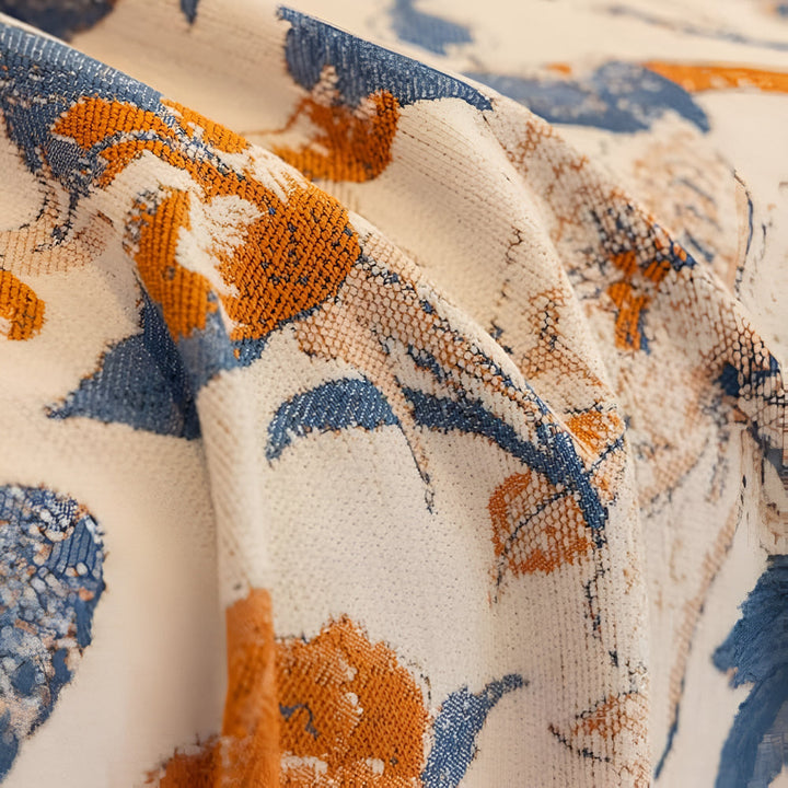 HarmoniaReben: Copertura per divano in elegante motivo jacquard con tralci in chenille, versatile – per divano e soggiorno