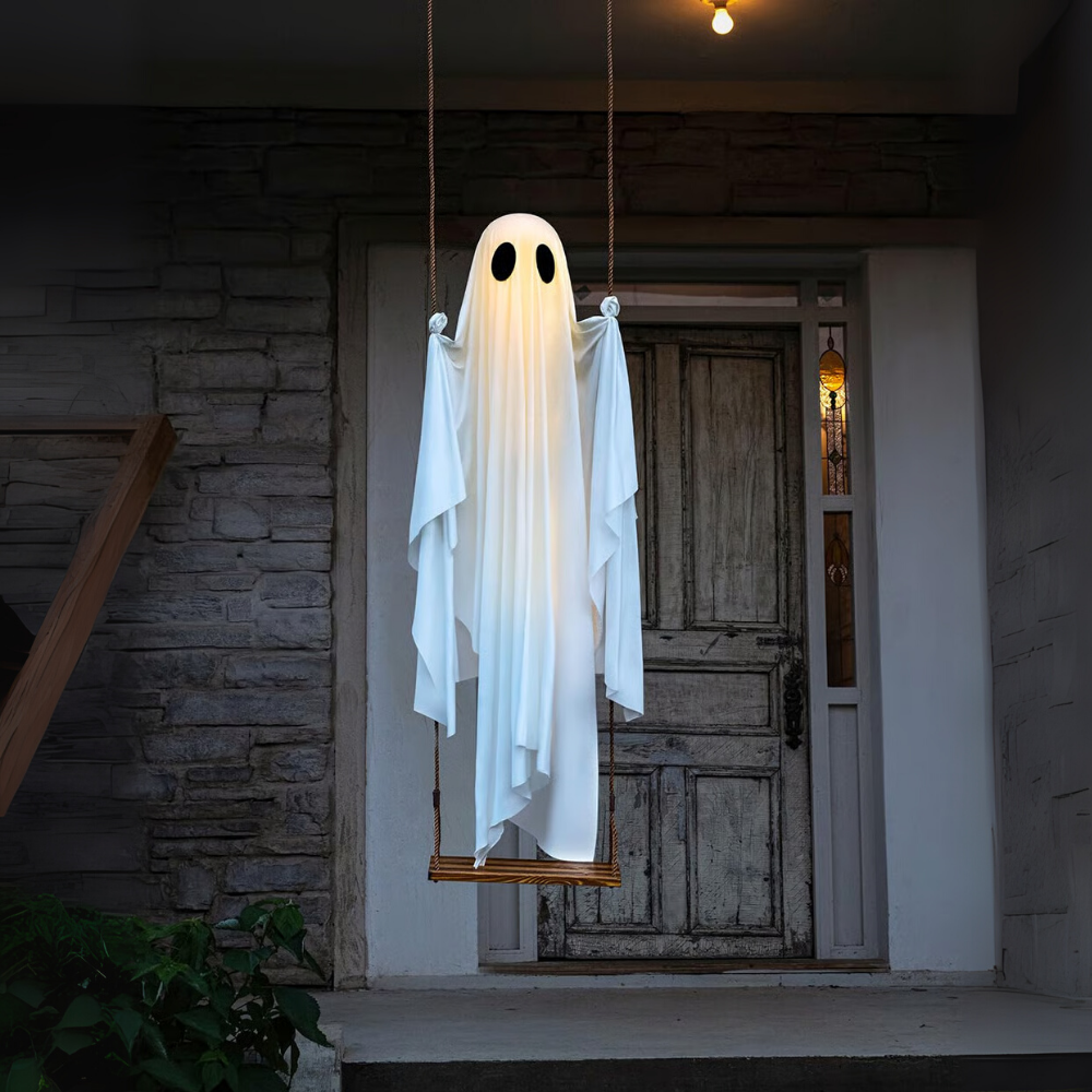 HauntSwing™ – Decorazione LED Fantasma Appeso per Halloween