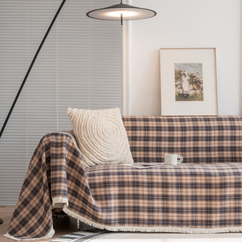Herdlinie: Copridivano in design a quadri in microfibra e struttura facile da mantenere – per soggiorno e divano