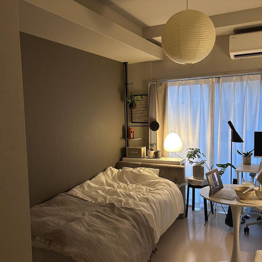 HikariZen: Lampada a sospensione in carta giapponese in stile Akari – per soggiorno e camera da letto