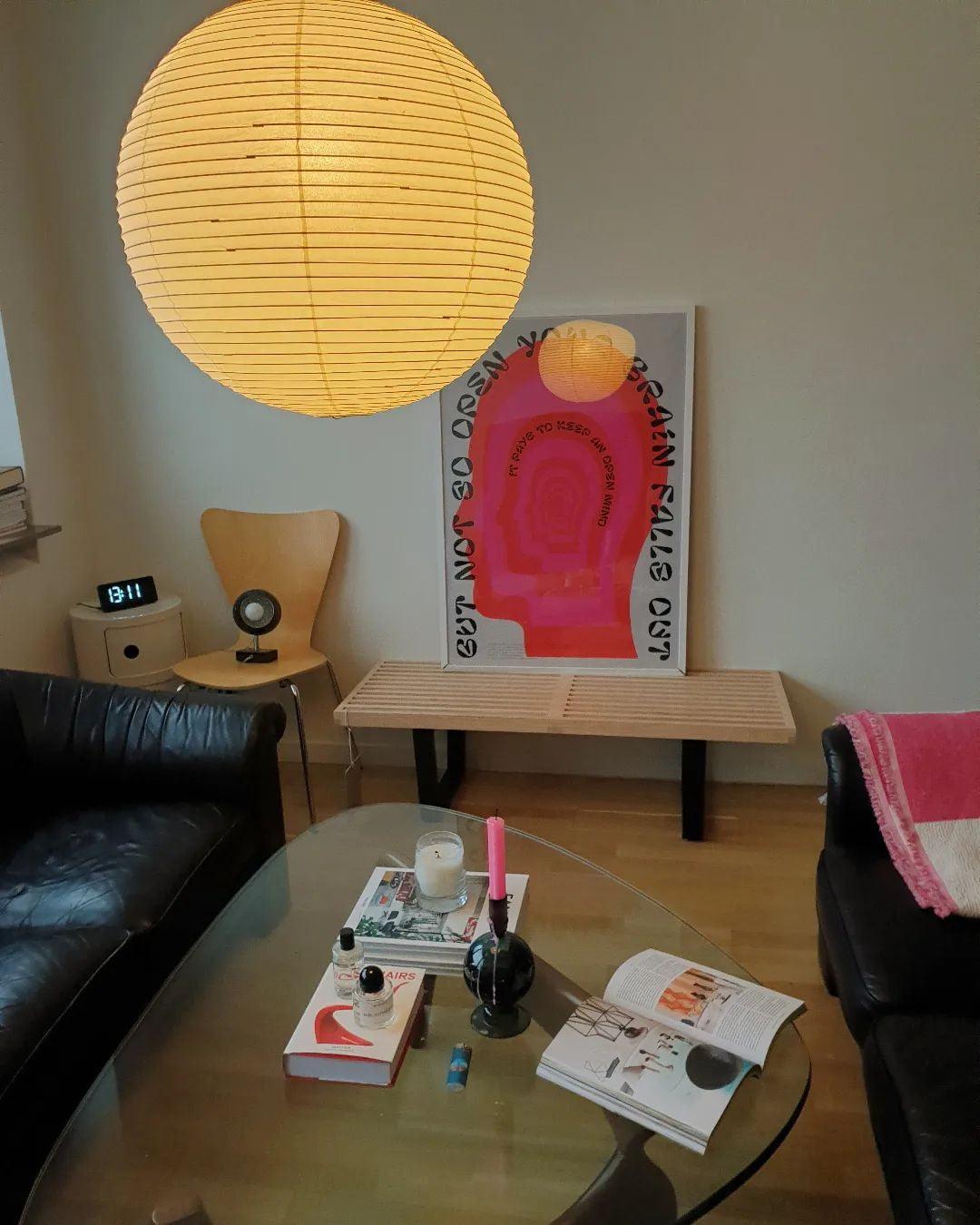 HikariZen: Lampada a sospensione in carta giapponese in stile Akari – per soggiorno e camera da letto