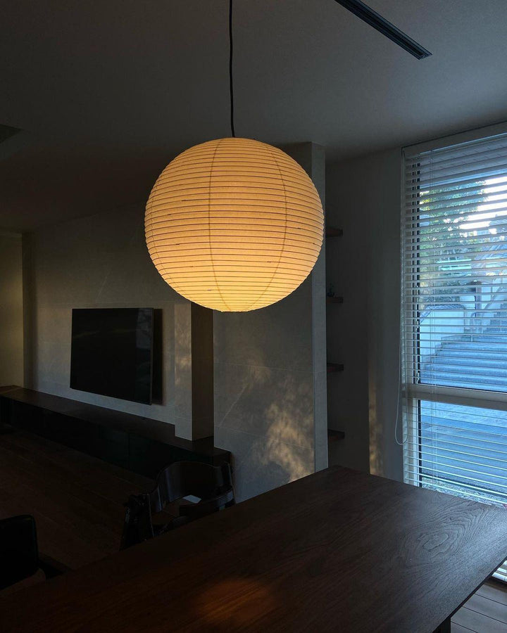 HikariZen: Lampada a sospensione in carta giapponese in stile Akari – per soggiorno e camera da letto