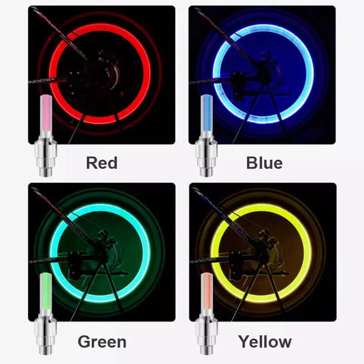 Illuminazione della valvola della bicicletta di alta qualità con LED – Perfetta per passeggiate notturne