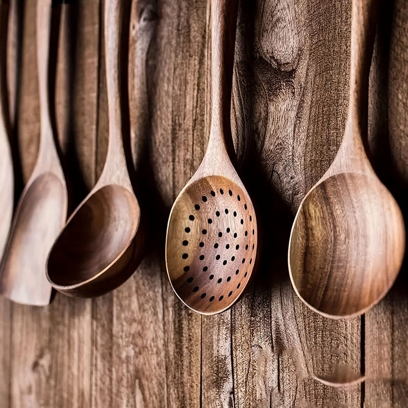 NordicChef – Set di Utensili da Cucina in Legno di Lusso da 5 Pezzi per una Cucina Elegante e Sostenibile