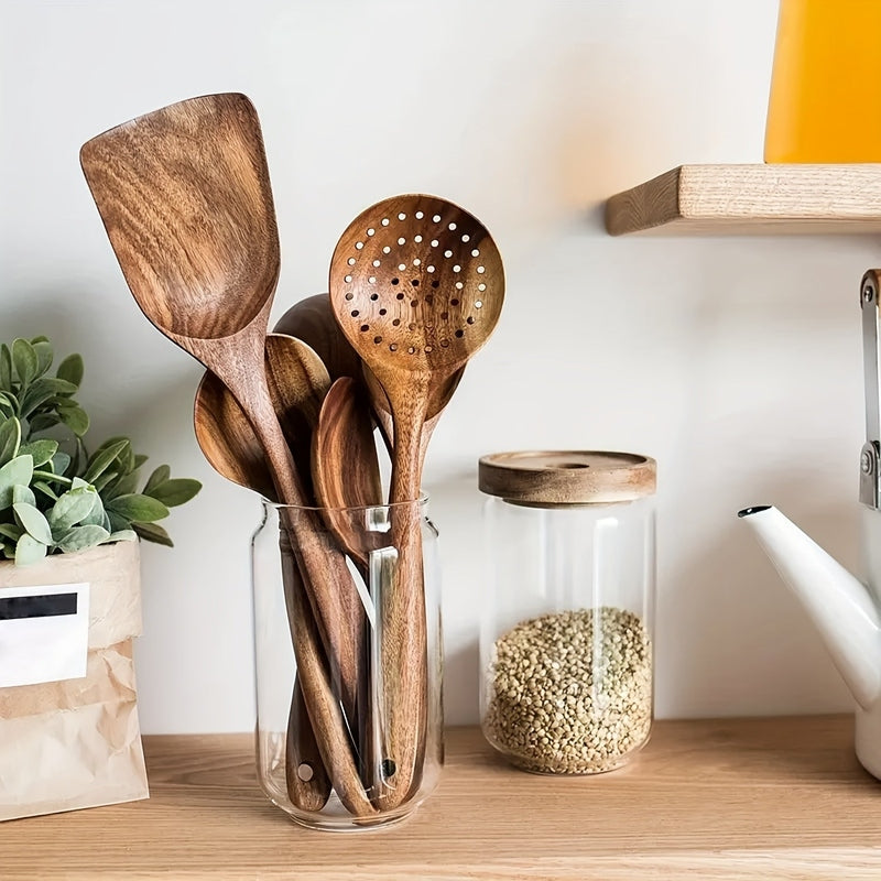NordicChef – Set di Utensili da Cucina in Legno di Lusso da 5 Pezzi per una Cucina Elegante e Sostenibile