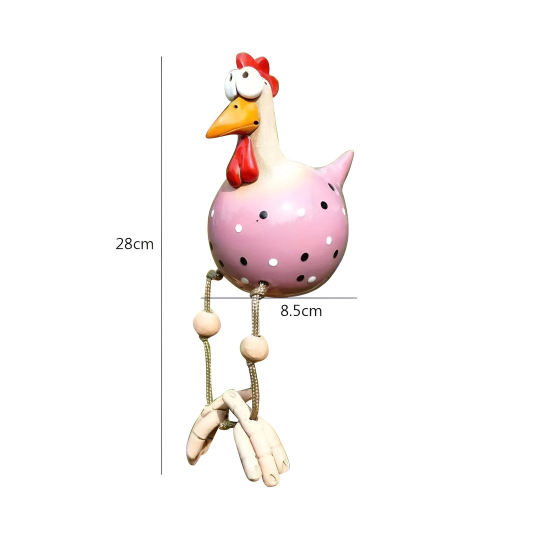 Statua di Pollo in Resina Durevole per Decorazione da Giardino Esterno