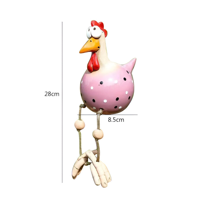 Statua di Pollo in Resina Durevole per Decorazione da Giardino Esterno