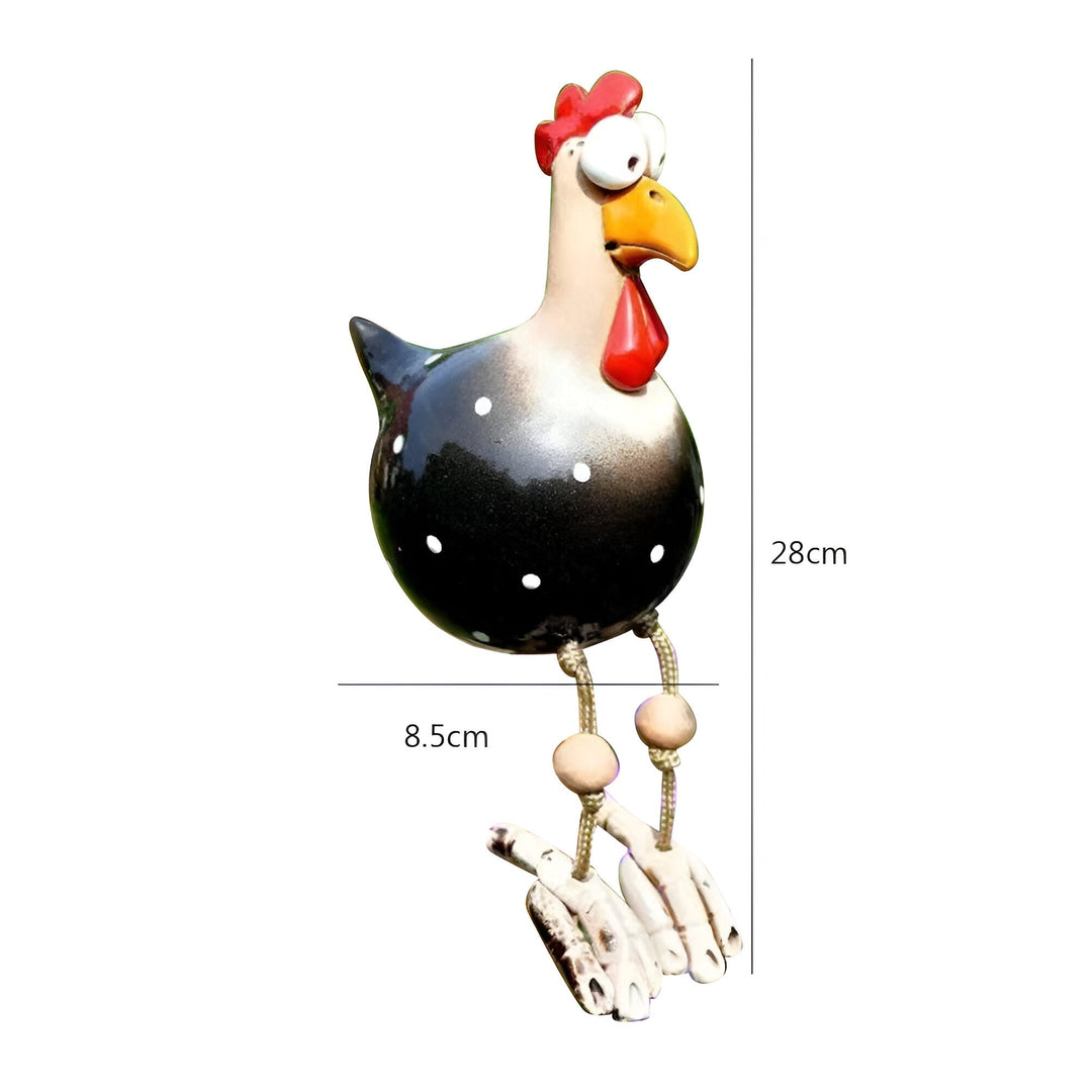 Statua di Pollo in Resina Durevole per Decorazione da Giardino Esterno