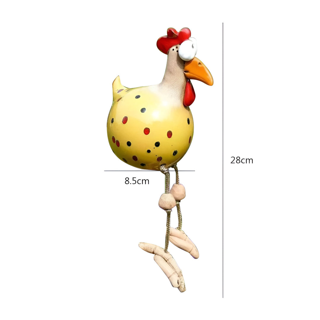 Statua di Pollo in Resina Durevole per Decorazione da Giardino Esterno
