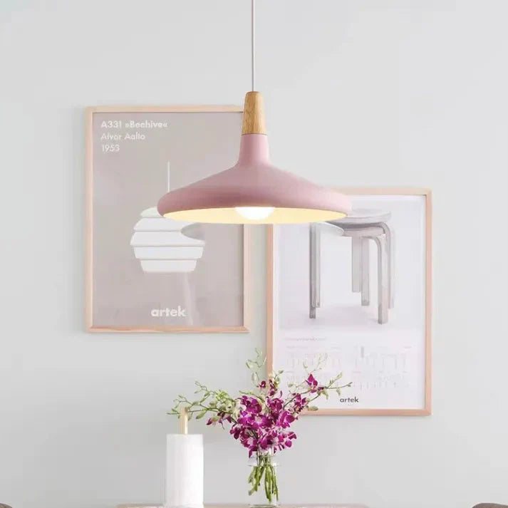 MacaronLumi: Lampada a sospensione in alluminio con colori Macaron e attacco E27 – per sala da pranzo e area caffè