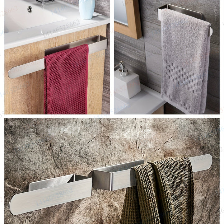 InoxDesign: Porta asciugamani da bagno – elegante supporto in acciaio inox, senza montaggio e multifunzionale per asciugamani e strofinacci