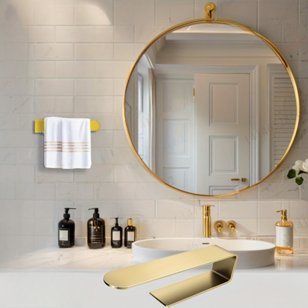 InoxDesign: Porta asciugamani da bagno – elegante supporto in acciaio inox, senza montaggio e multifunzionale per asciugamani e strofinacci