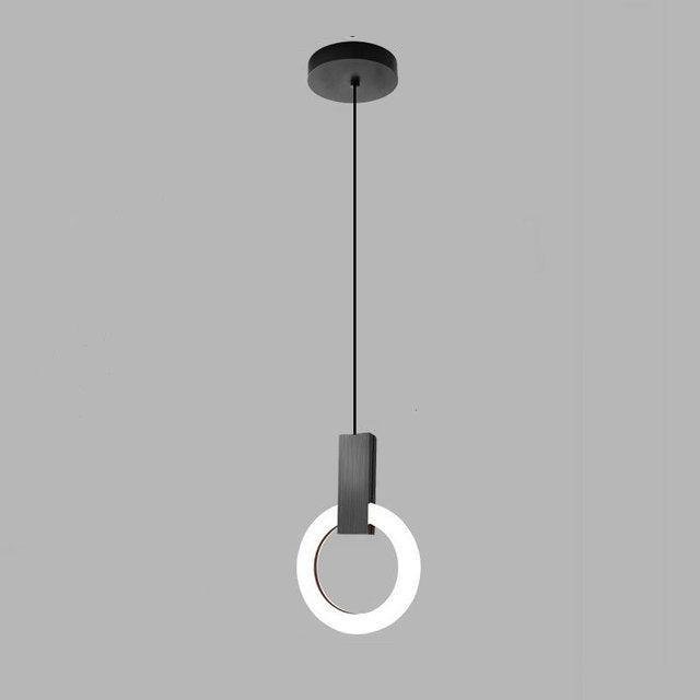NordCirca: Lampada a sospensione LED minimalista con anello in acrilico – per spazi abitativi e ingressi moderni