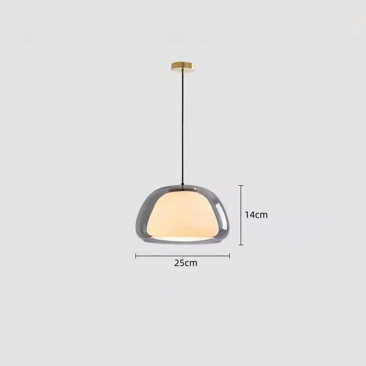 Jellura: Lampada a sospensione in vetro bianco con diffusore in forma di jelly moderna – per un&