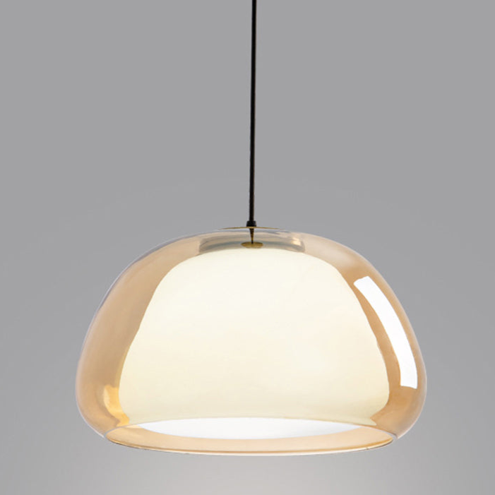 Jellura: Lampada a sospensione in vetro bianco con diffusore in forma di jelly moderna – per un&
