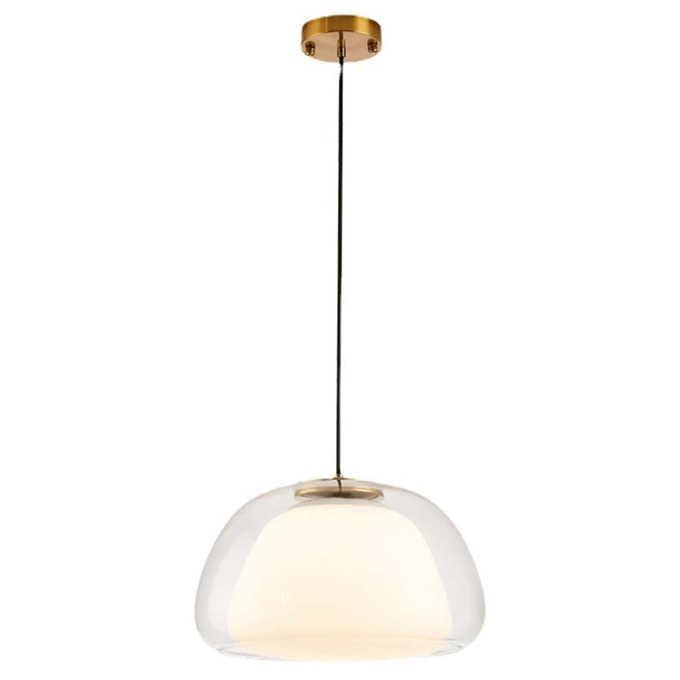 Jellura: Lampada a sospensione in vetro bianco con diffusore in forma di jelly moderna – per un&