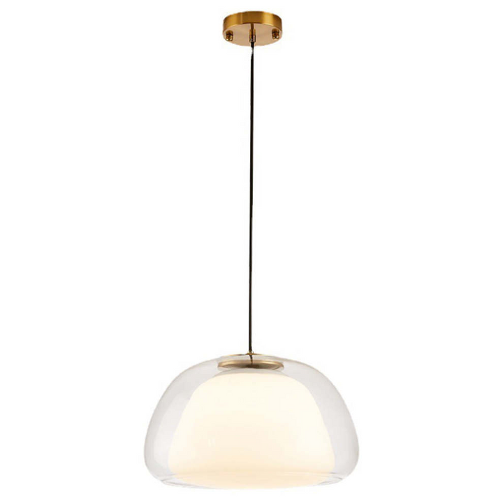 Jellura: Lampada a sospensione in vetro bianco con diffusore in forma di jelly moderna – per un&