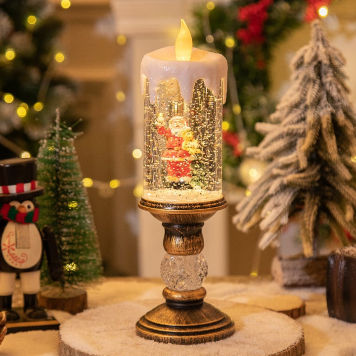 JollyLight™ – Candela LED di Natale con Babbo Natale