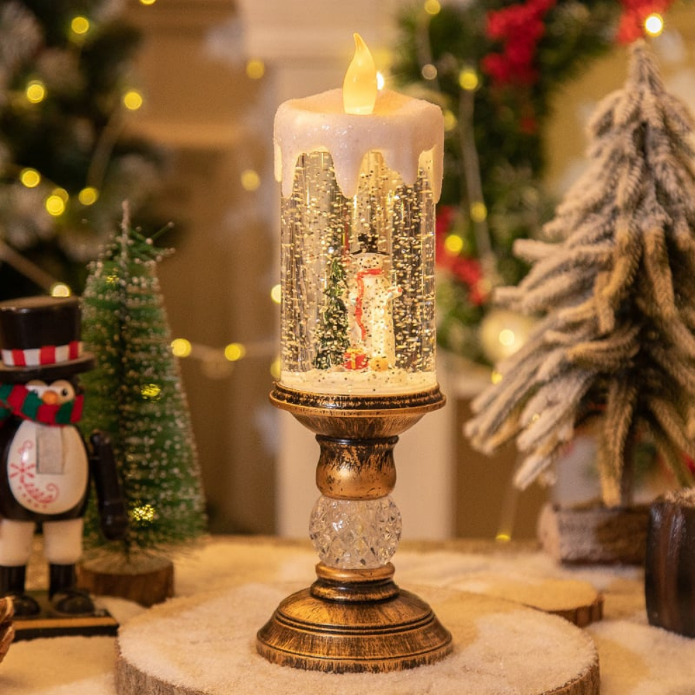 JollyLight™ – Candela LED di Natale con Babbo Natale
