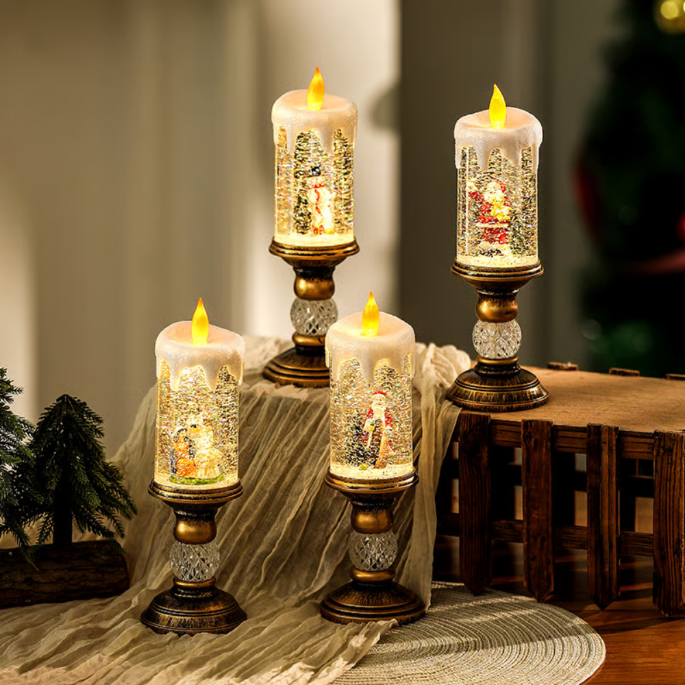 JollyLight™ – Candela LED di Natale con Babbo Natale